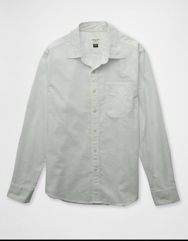 Camisa de Lino con Botones Ae - Blanco