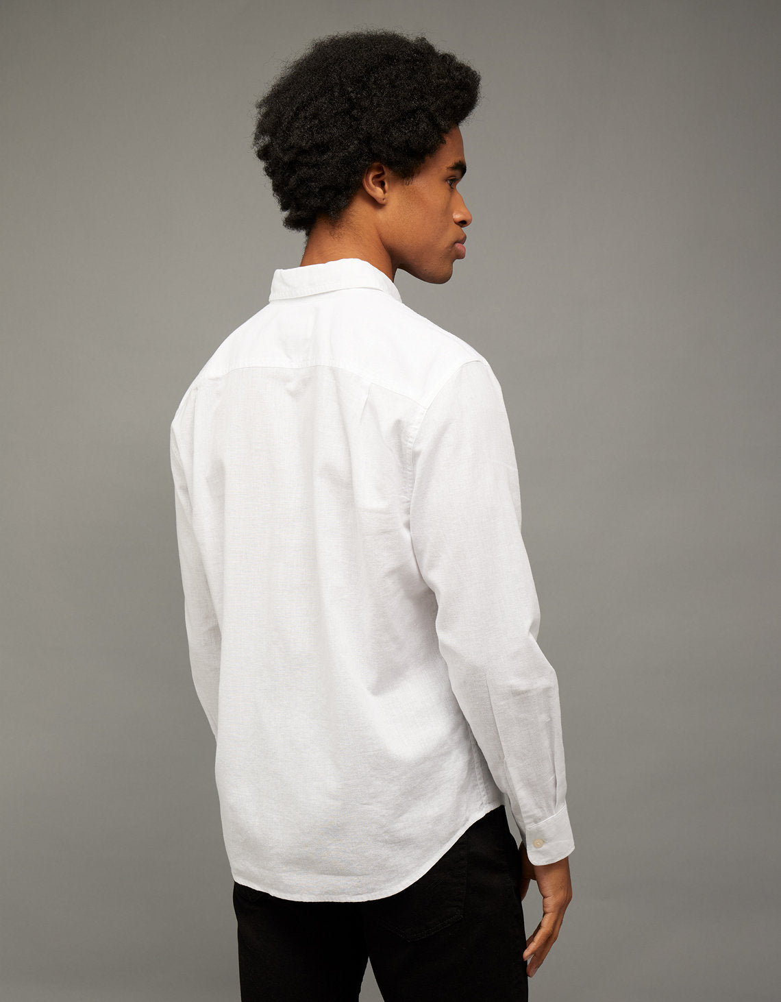 Camisa de Lino con Botones Ae - Blanco 0153_3080_100_ob