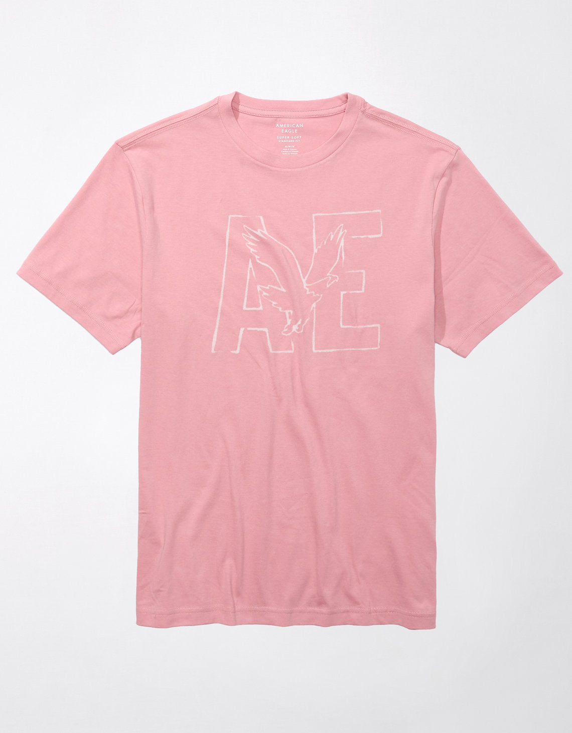 Polo sin Cuello Ae Manga corta con gráfico en dip-dye - Rosa 0181_3107_615_f