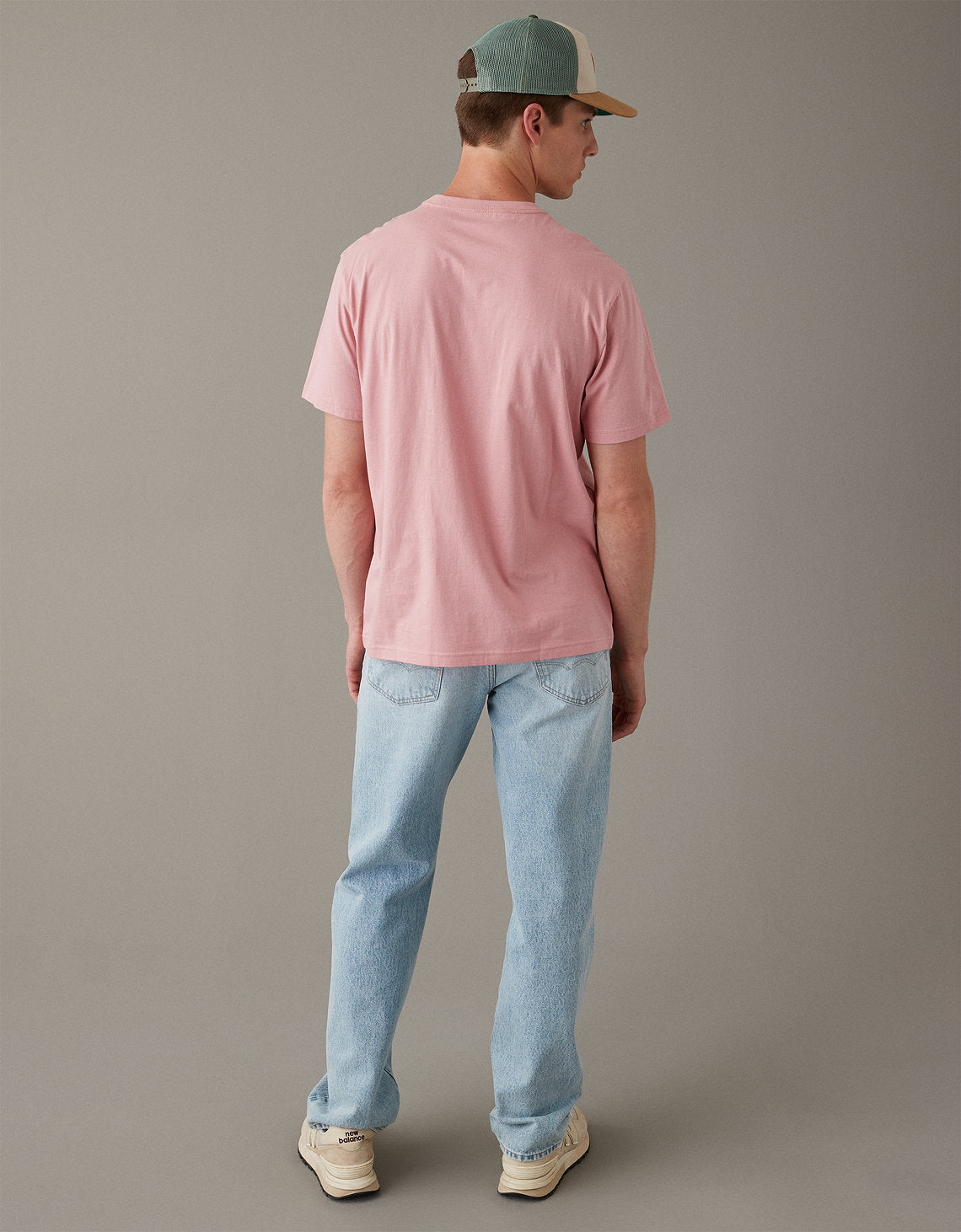 Polo sin Cuello Ae Manga corta con gráfico en dip-dye - Rosa 0181_3107_615_ob