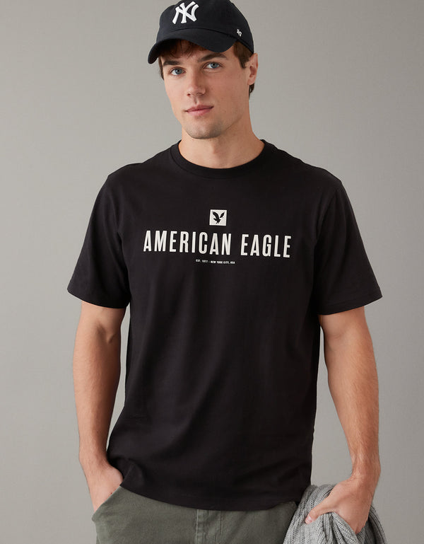 Polo sin Cuello AE gráfica ultra suave - Negro