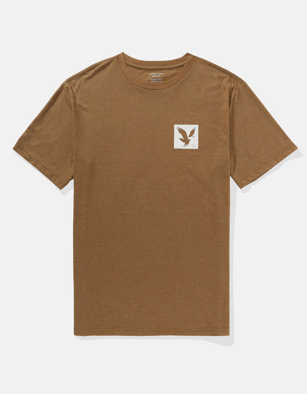 Polo sin Cuello AE gráfica ultra suave - Café