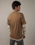 Polo sin Cuello AE gráfica ultra suave - Café 0181_3298_200_ob
