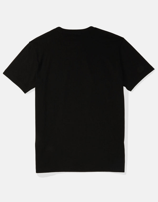 Polo sin Cuello AE gráfica con logo super suave - Negro