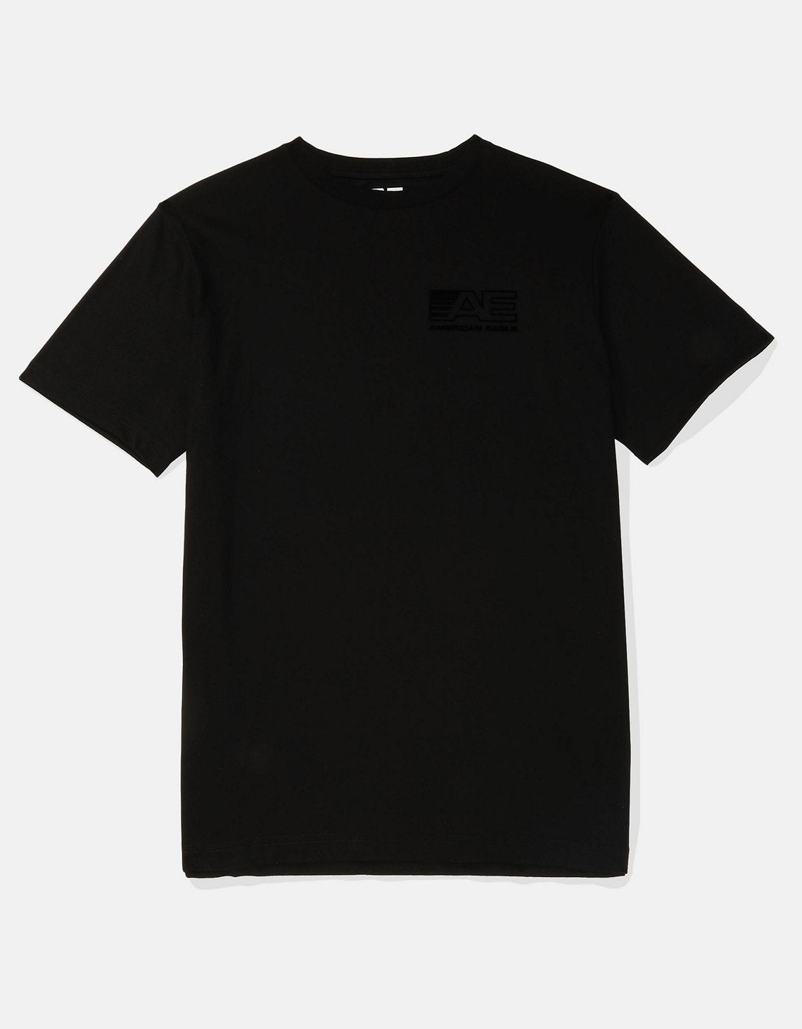 Polo sin Cuello AE gráfica con logo super suave - Negro 0181_3375_001_f