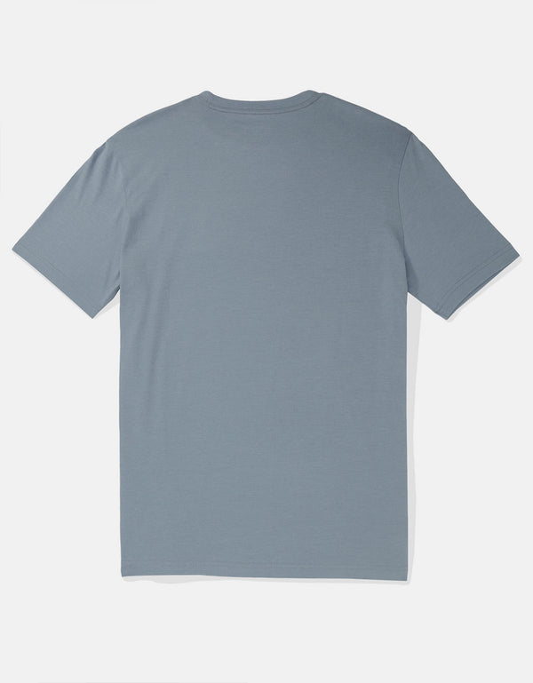 Polo sin Cuello AE gráfica con logo super suave - Azul