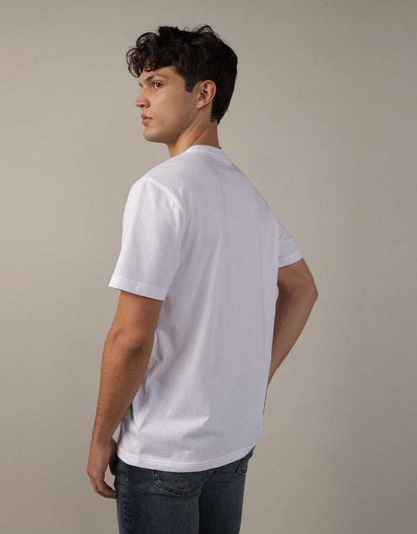 Polo sin Cuello AE gráfica ultra suave - Blanco