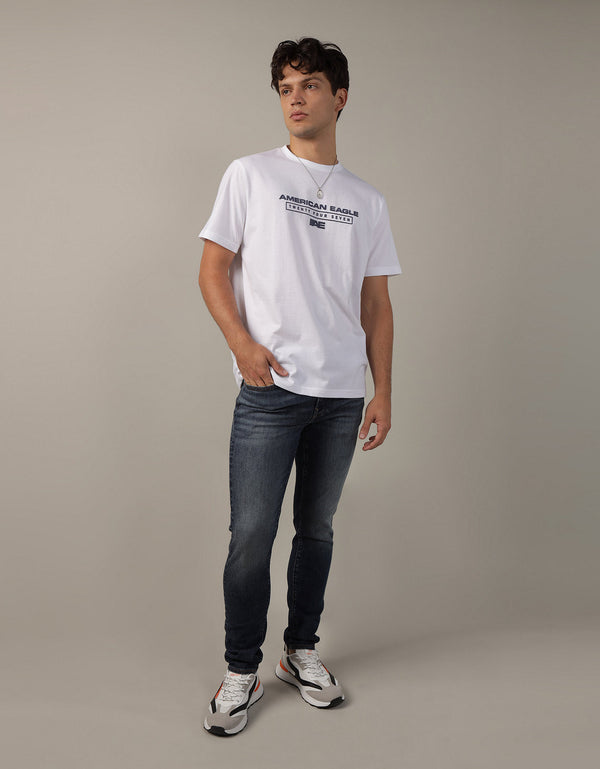 Polo sin Cuello AE gráfica ultra suave - Blanco