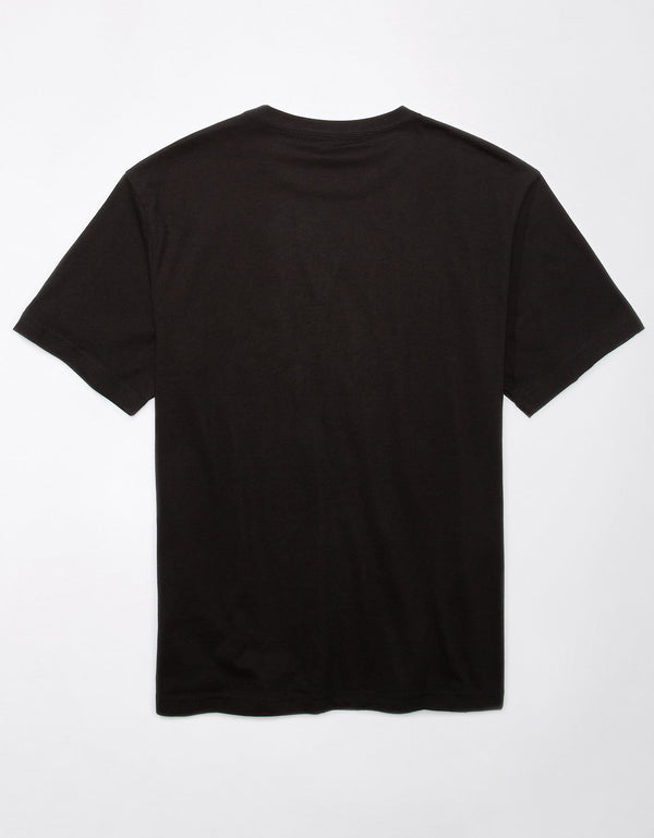 Polo sin Cuello Ae con gráfico - Negro