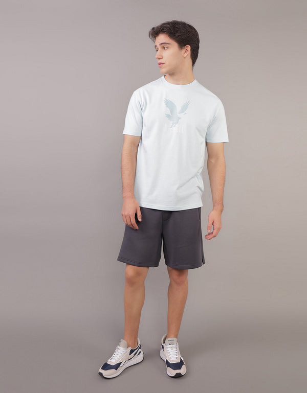 Polo sin Cuello Ae con gráfico - Azul