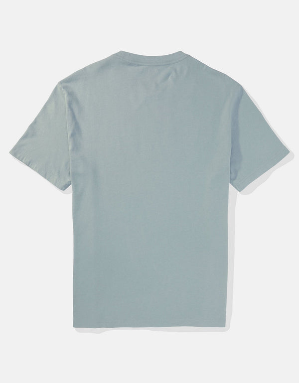 Polo sin Cuello Ae con gráfico - Azul
