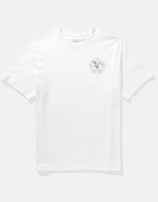 Polo sin Cuello Ae con gráfico - Blanco
