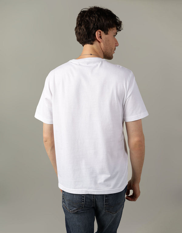 Polo sin Cuello Ae con gráfico - Blanco