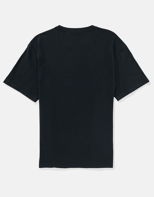 Polo sin Cuello Ae con gráfico - Negro