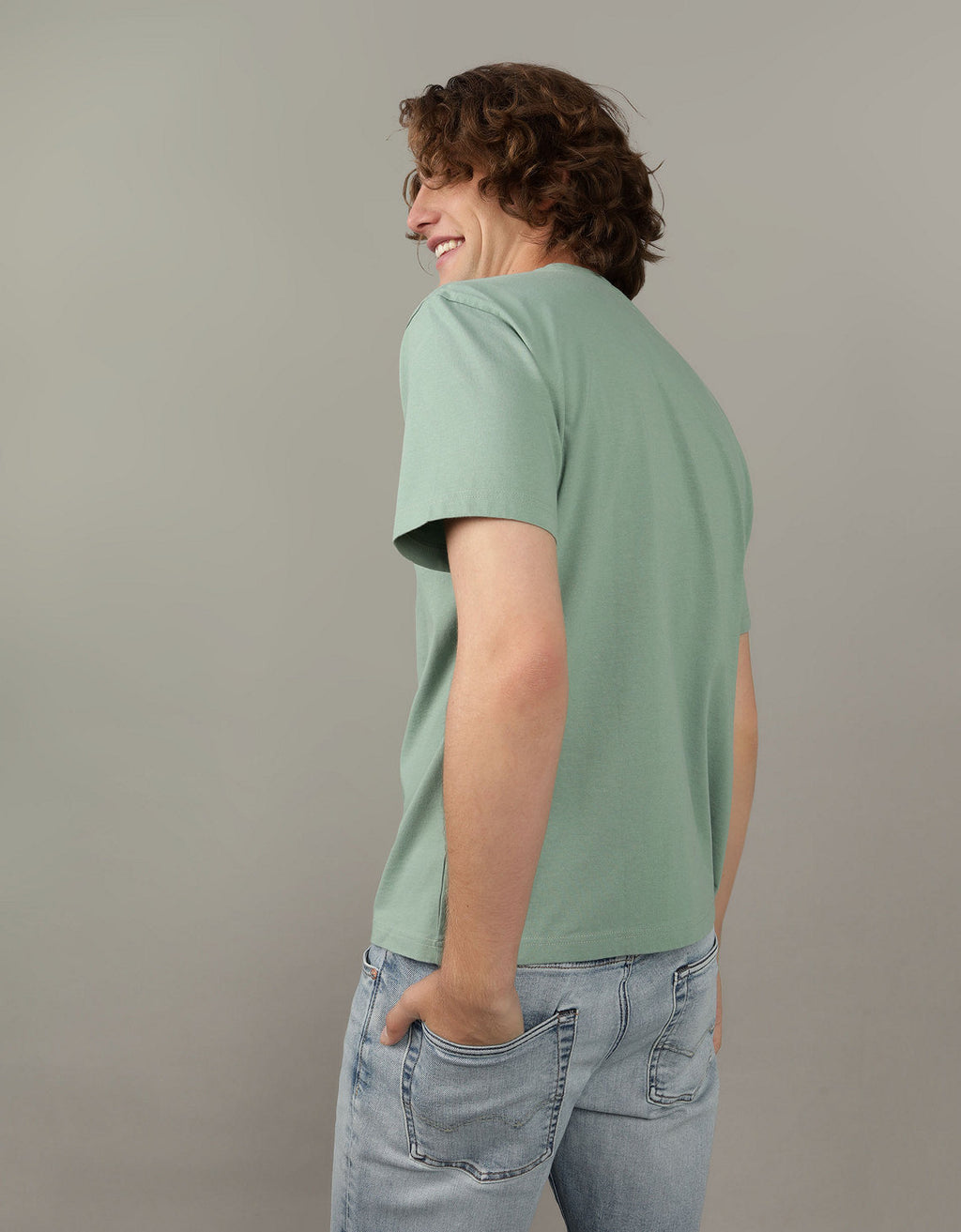 Polo sin Cuello Ae con gráfico - Verde 0181_3685_343_ob