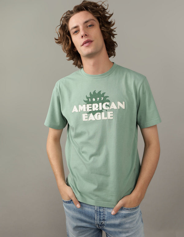 Polo sin Cuello Ae con gráfico - Verde