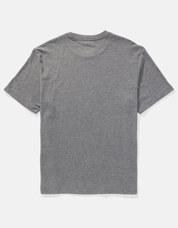 Polo sin Cuello con Gráfico Manga Corta Hombre AE - Gris
