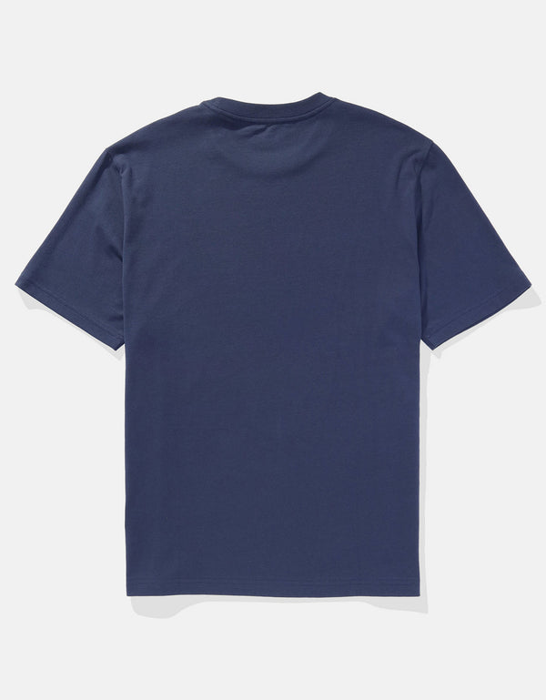Polo sin Cuello con Gráfico Manga Corta Hombre AE - Azul