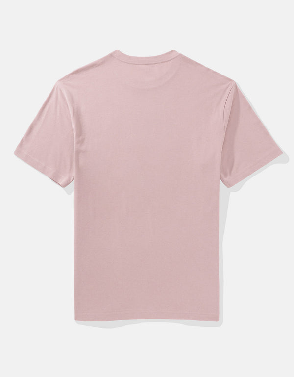 Polo sin Cuello con Gráfico Manga Corta Hombre AE - Rosa