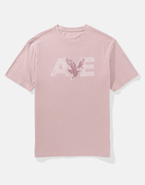 Polo sin Cuello con Gráfico Manga Corta Hombre AE - Rosa