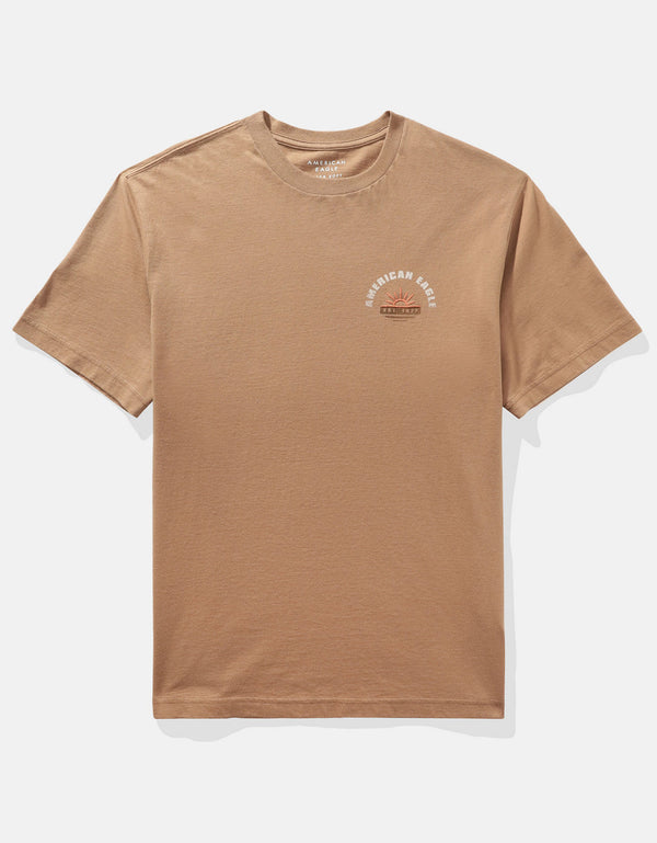 Polo sin Cuello con Gráfico Manga Corta Hombre AE - Generico