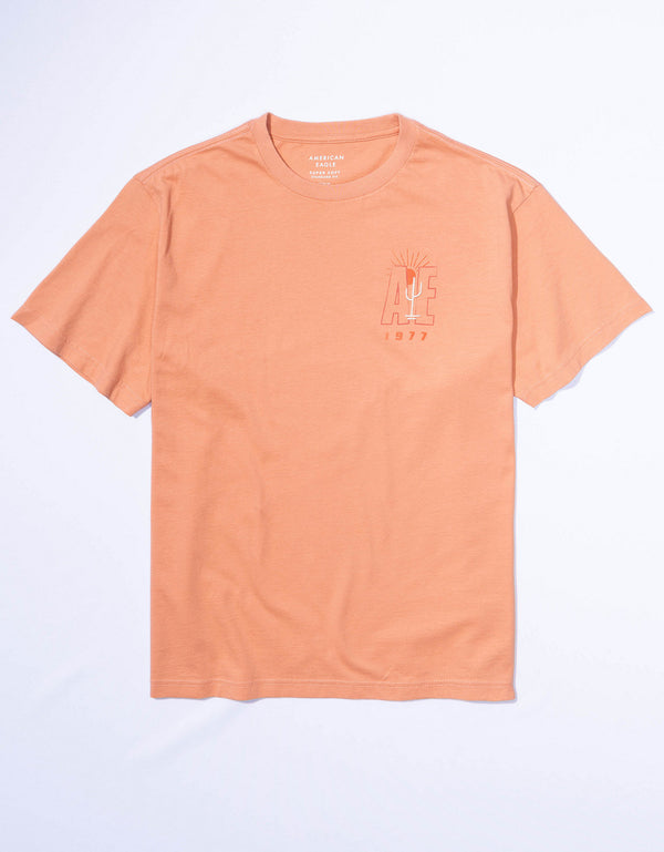 Polo sin Cuello con Gráfico Manga Corta Hombre AE - Rosa