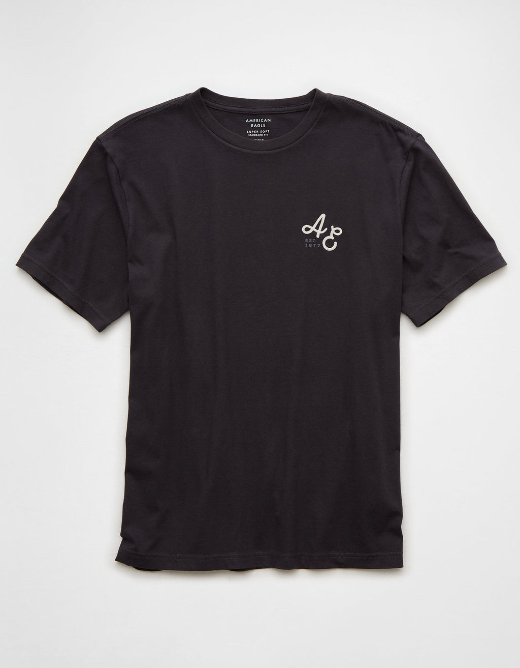 Polo sin Cuello con Gráfico Manga Corta Hombre AE - Negro 0181_3947_001_f