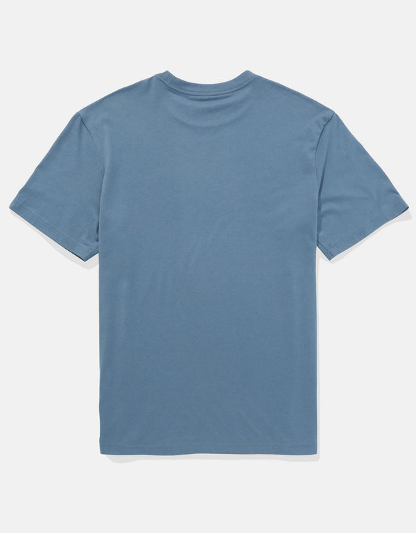 Polo sin Cuello gráfica con bloques de color de Ae - Azul