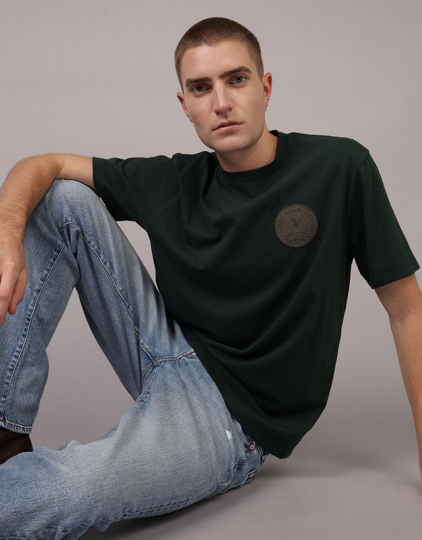 Polo sin Cuello con Gráfico Manga Corta Hombre Ae - Generico