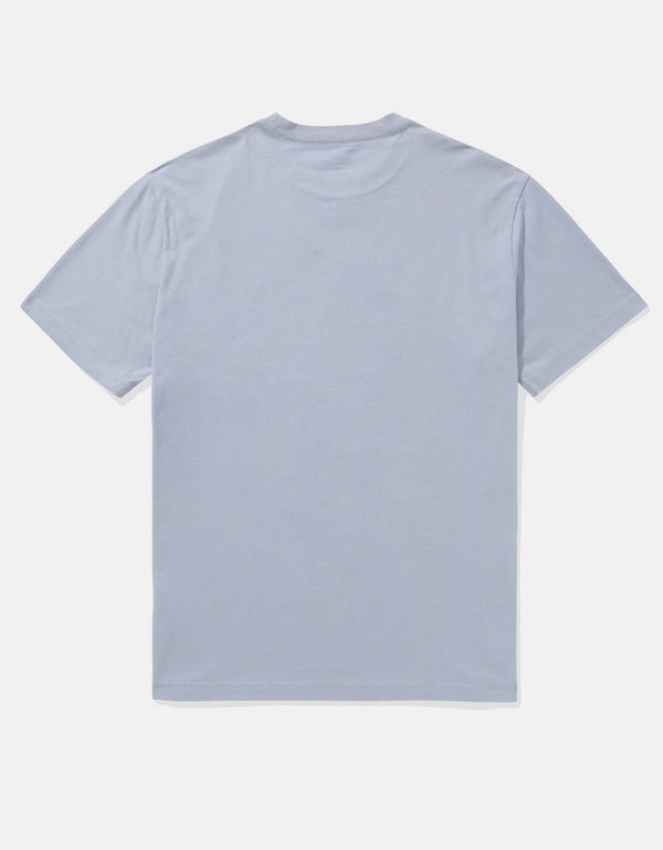 Polo sin Cuello gráfica con logotipo aplicado de AE - Azul