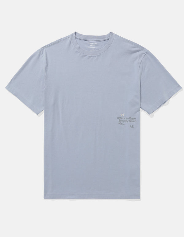 Polo sin Cuello gráfica con logotipo aplicado de AE - Azul