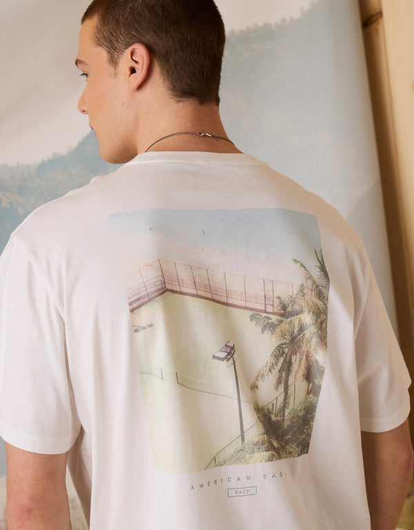 Polo sin Cuello gráfica Ae 24/7 - Blanco