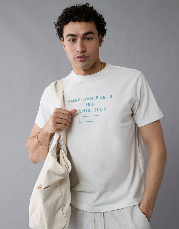 Polo sin Cuello gráfica Ae 24/7 - Blanco