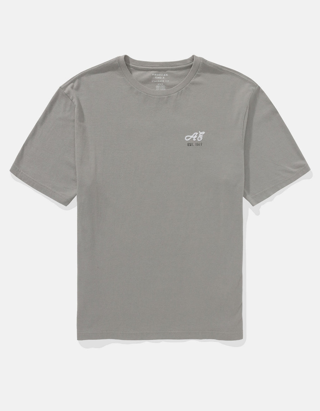 Polo sin Cuello Gráfica con Logotipo Elevado Ae - Gris 0181_4423_020_f