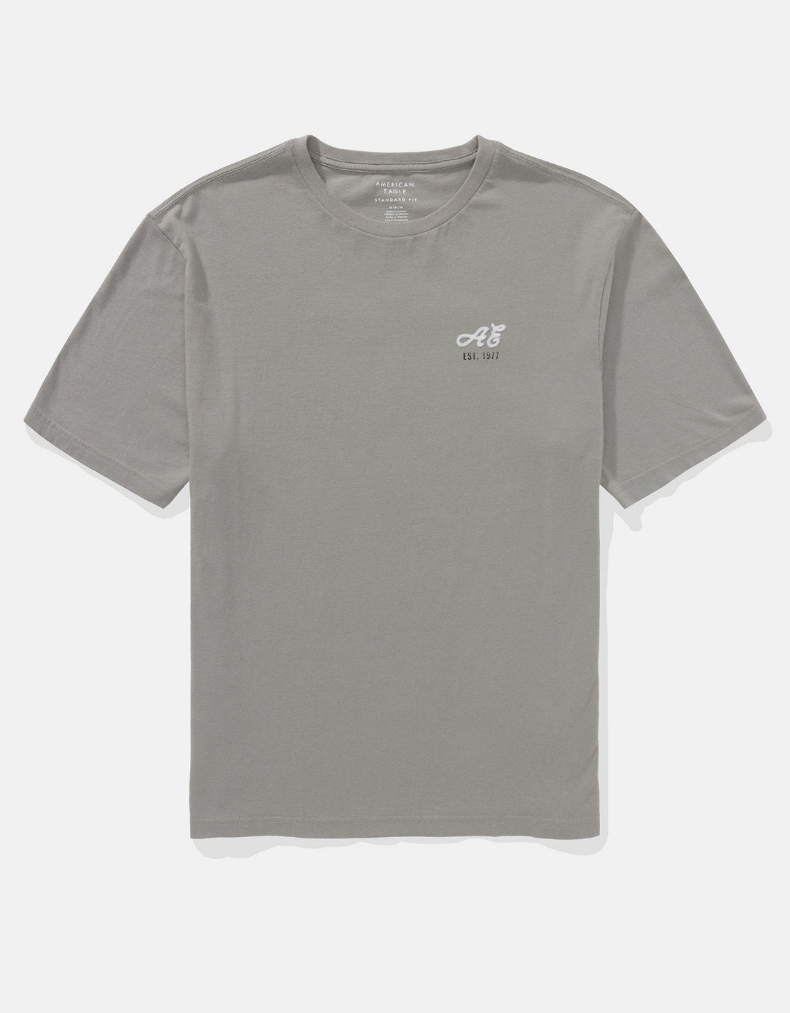 Polo sin Cuello Gráfica con Logotipo Elevado Ae - Gris 0181_4423_020_f