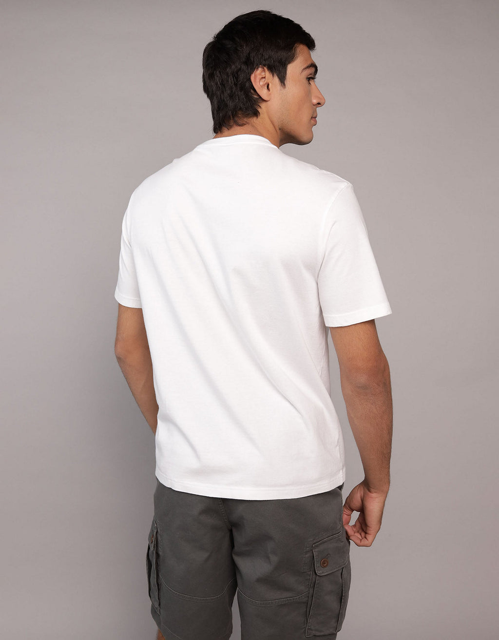 Polo sin Cuello Gráfica con Logotipo Elevado Ae - Blanco 0181_4423_100_ob