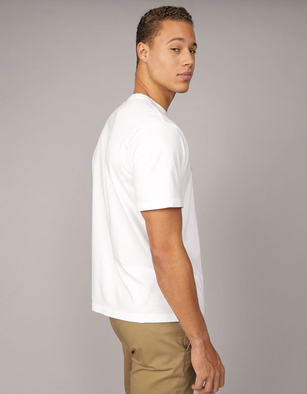 Polo sin Cuello Gráfica con Logo Ae - Blanco 0181_4493_100_ob
