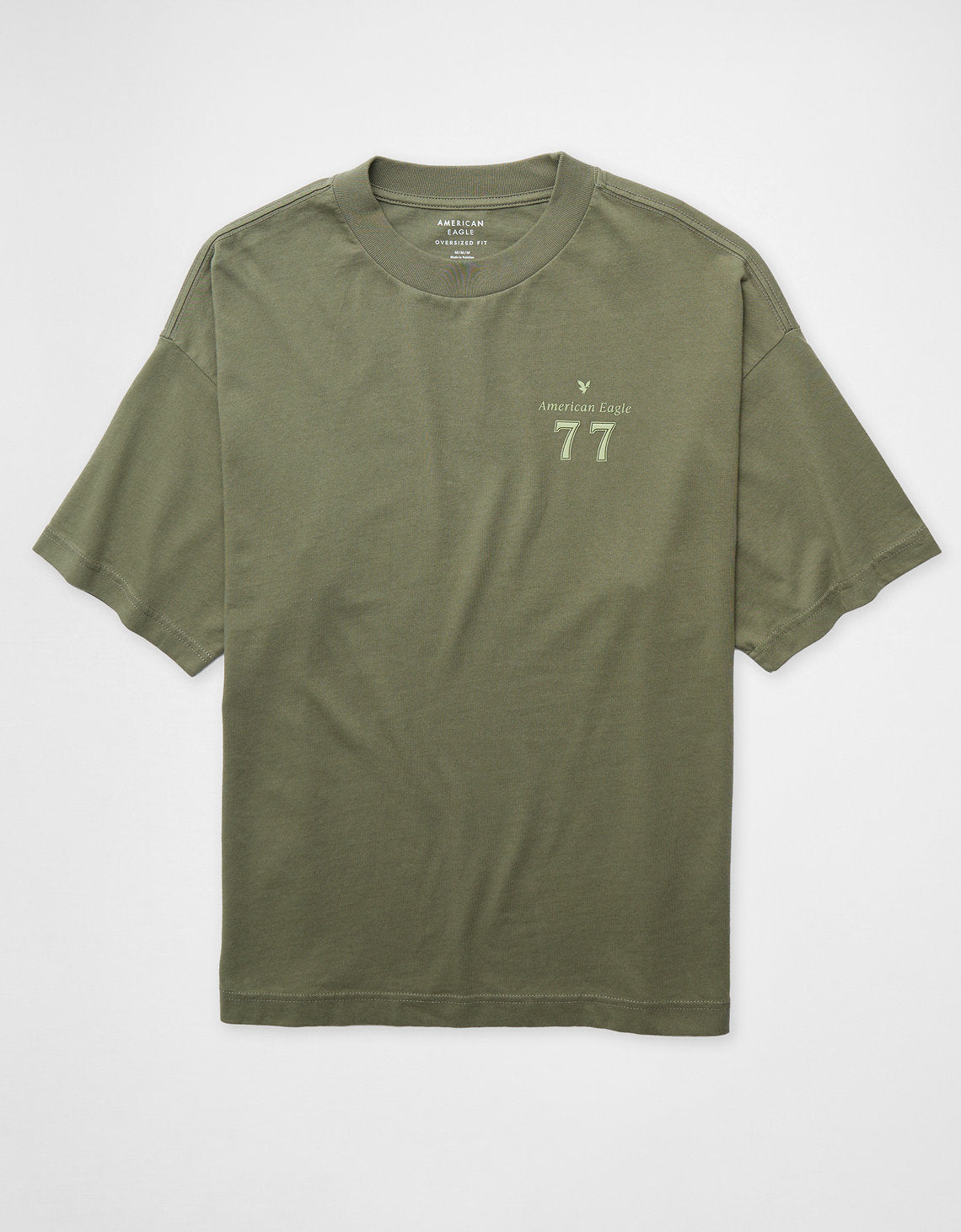 Polo sin Cuello gráfica con logotipo icónico Ae - Verde 0181_4597_315_f