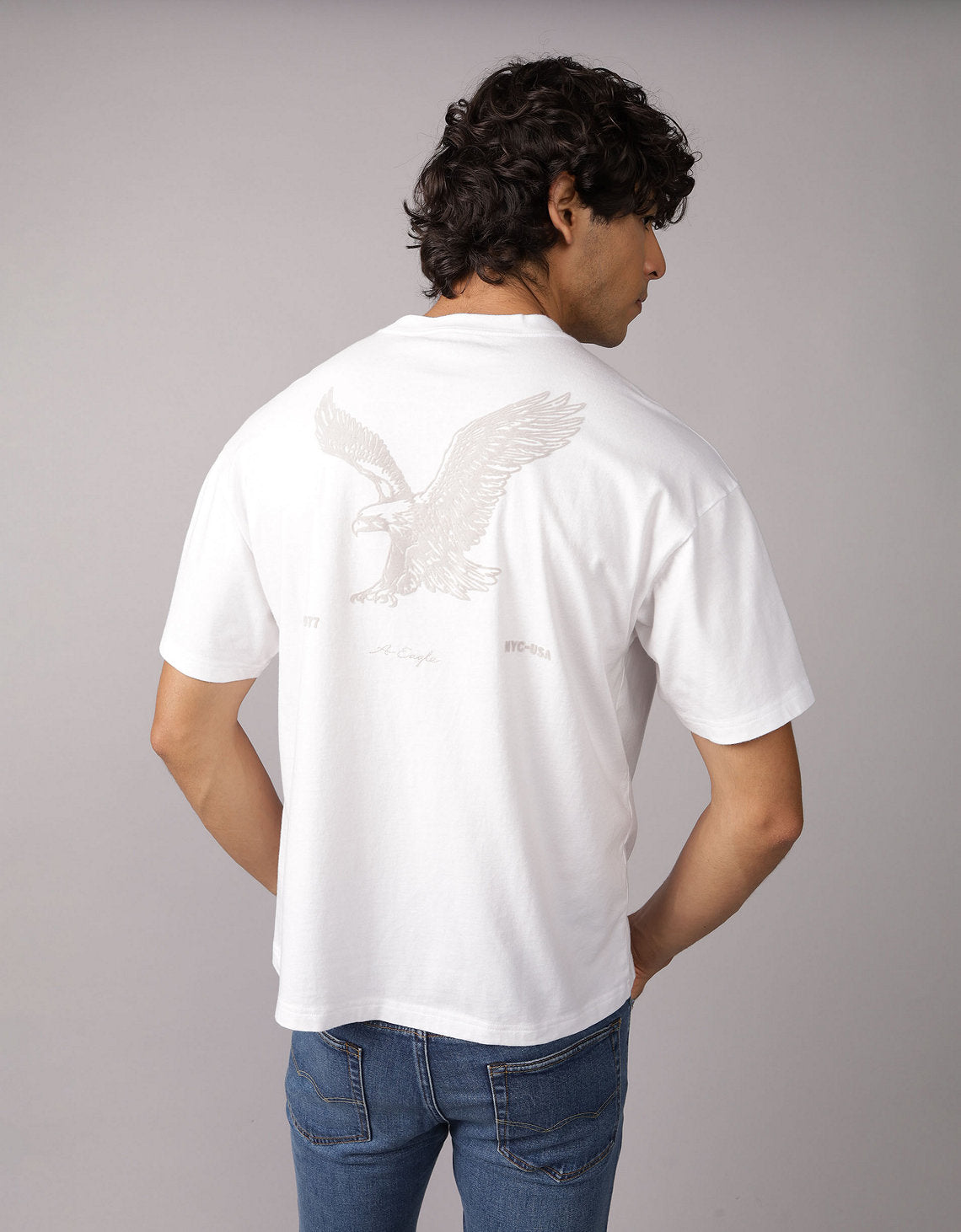Polo sin Cuello con Gráfico Ae - Blanco 0181_4601_100_ob