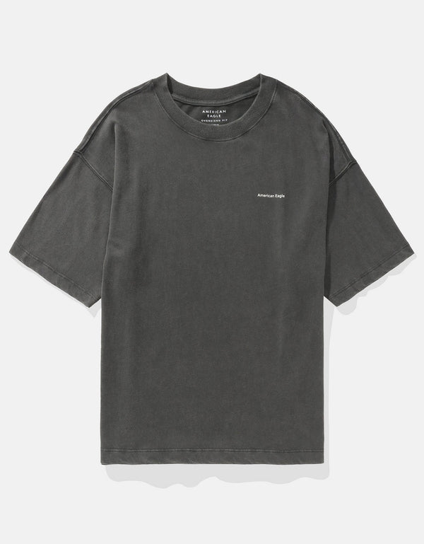 Polo sin Cuello gráfica con logo grande de Ae - Gris