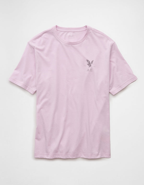 Polo sin Cuello con Gráfico Ae - Azul