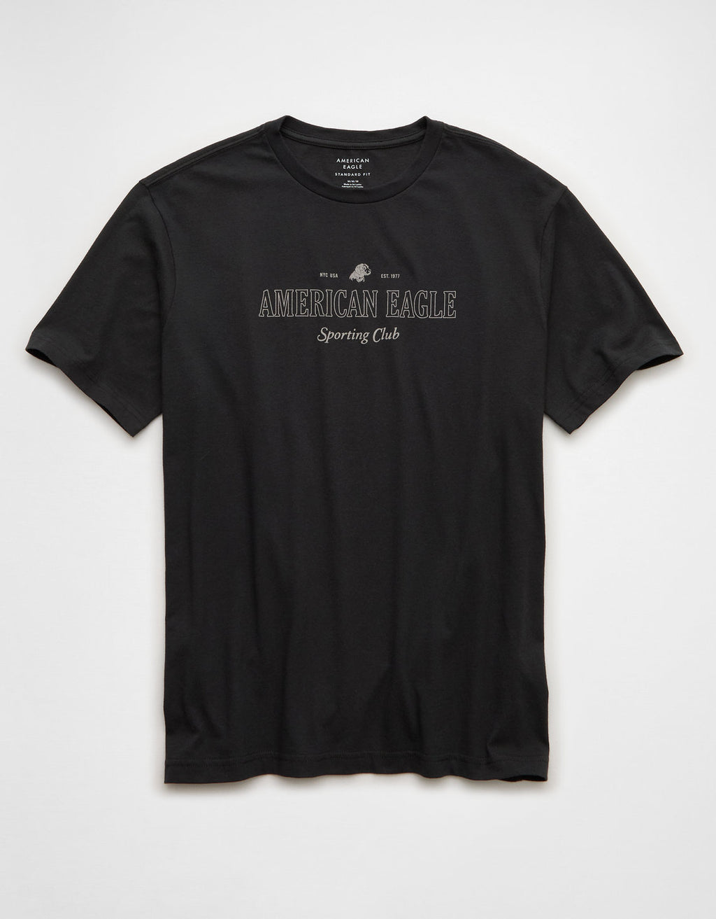 Camiseta Gráfica con Logo Ae - Negro 0181_4873_001_f