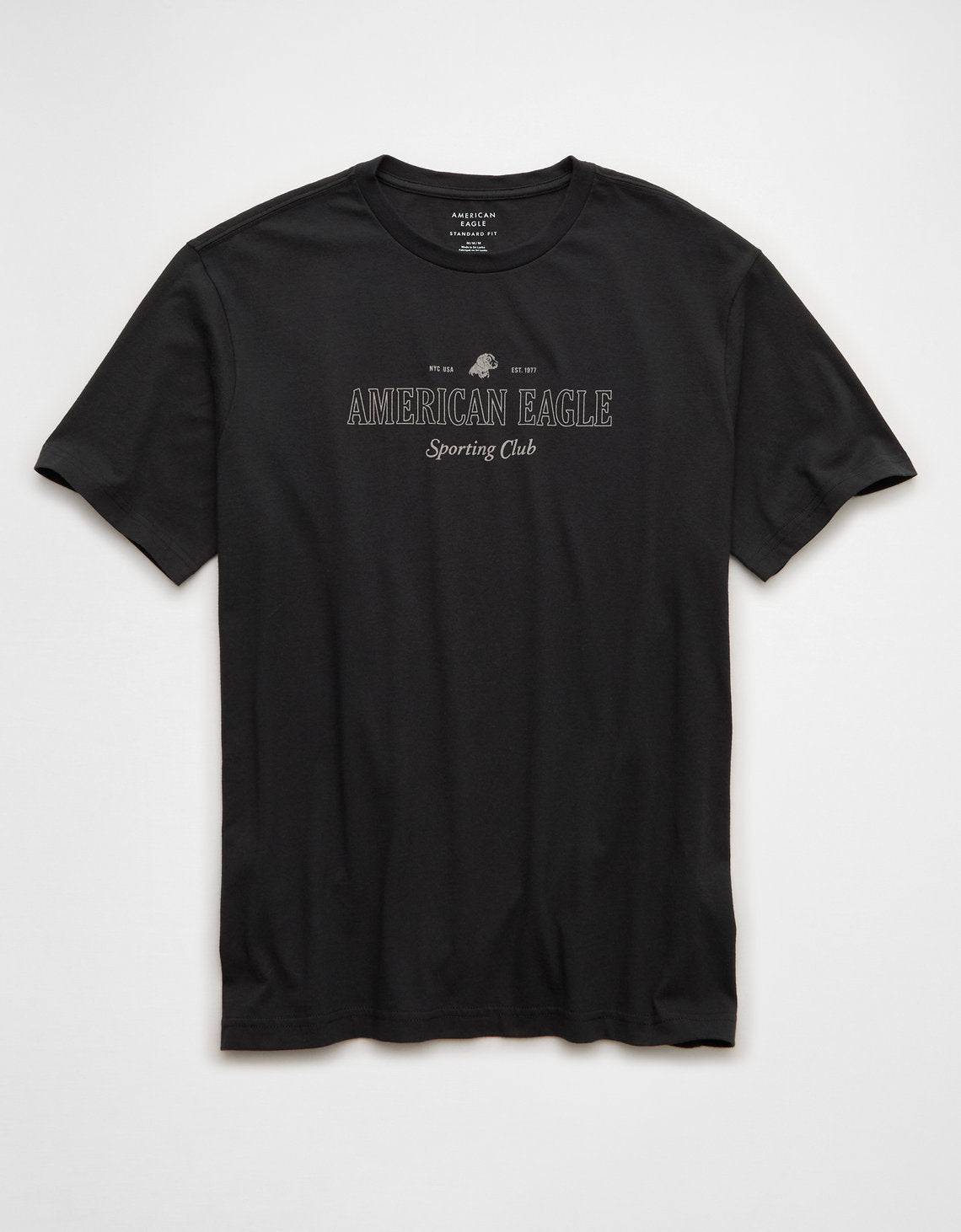 Camiseta Gráfica con Logo Ae - Negro 0181_4873_001_f