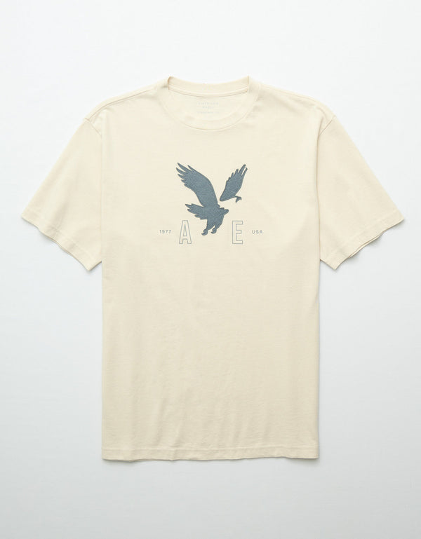 Camiseta Gráfica con Logo Ae - Caqui