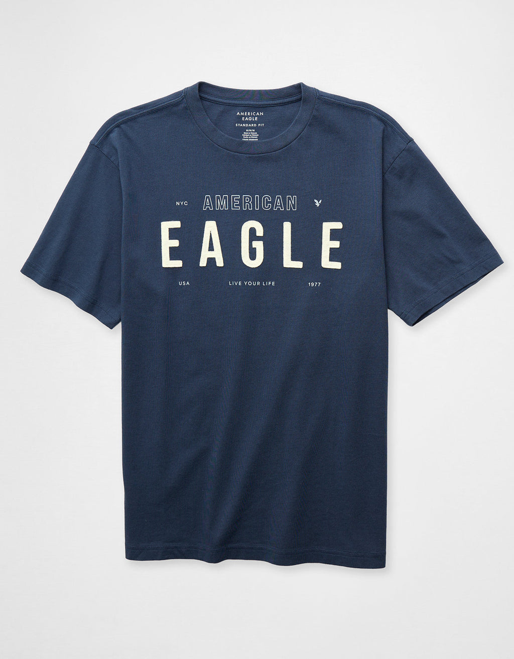 Camiseta Gráfica con Logo Ae - Azul 0181_5039_410_f