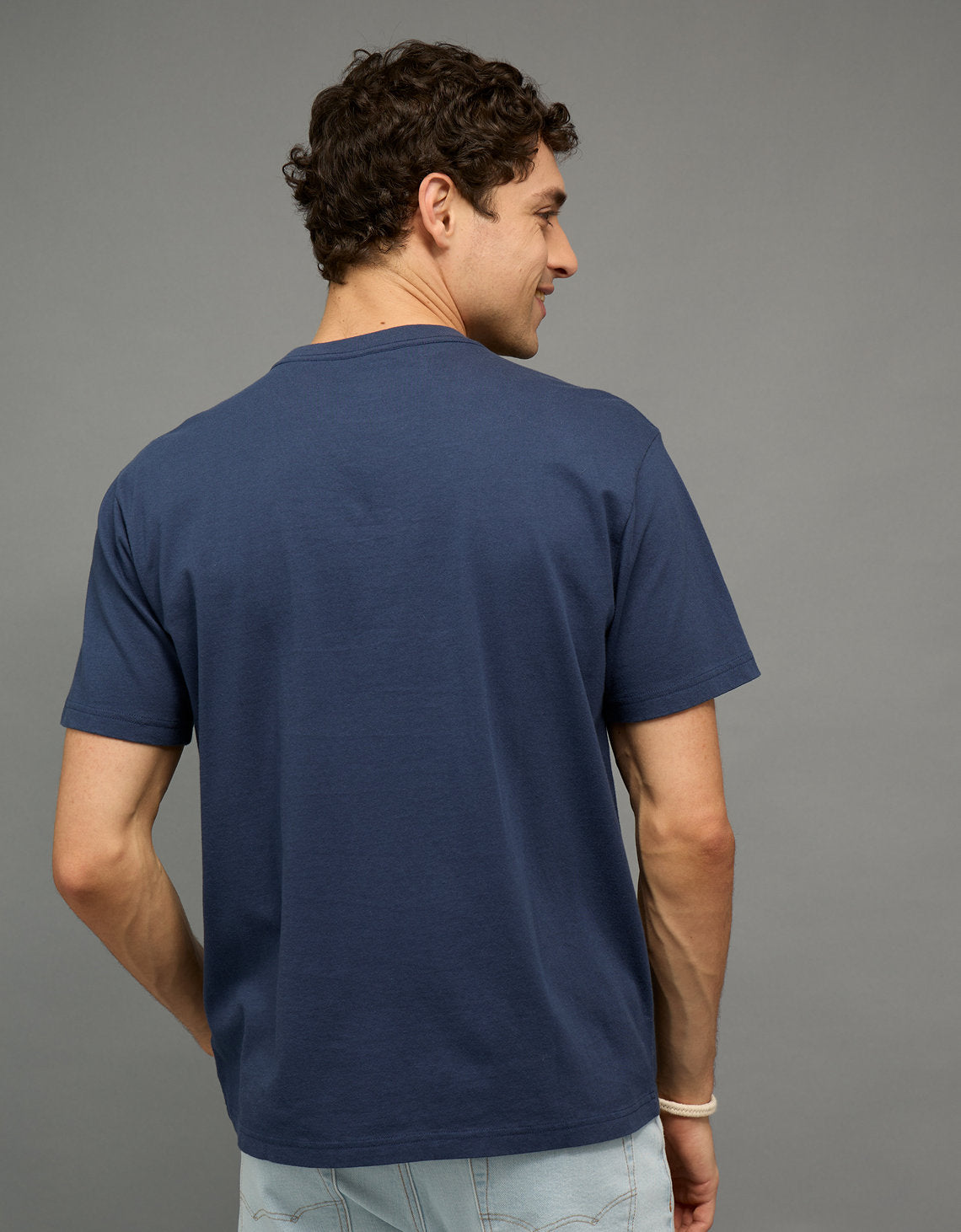Camiseta Gráfica con Logo Ae - Azul 0181_5039_410_ob