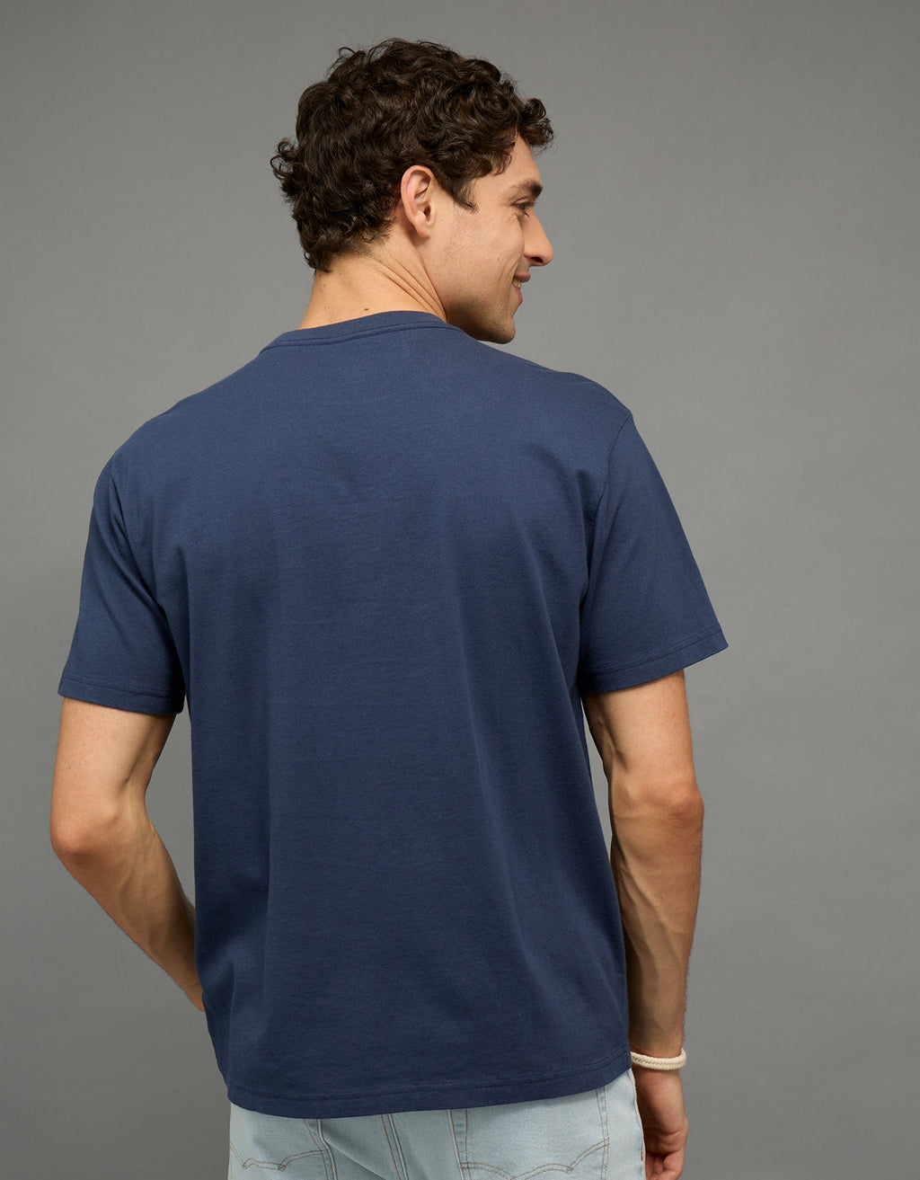 Camiseta Gráfica con Logo Ae - Azul 0181_5039_410_ob