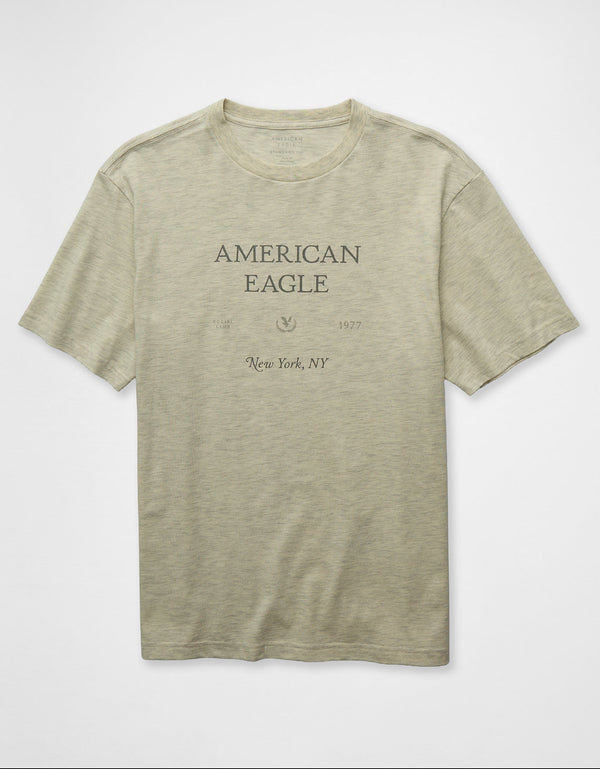 Camiseta Gráfica con Logo Ae - Gris