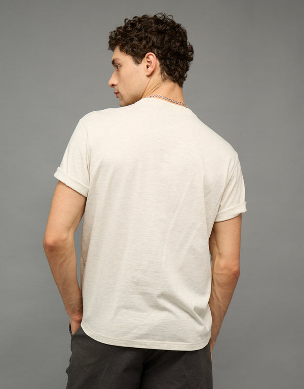 Camiseta Gráfica con Logo Ae - Gris
