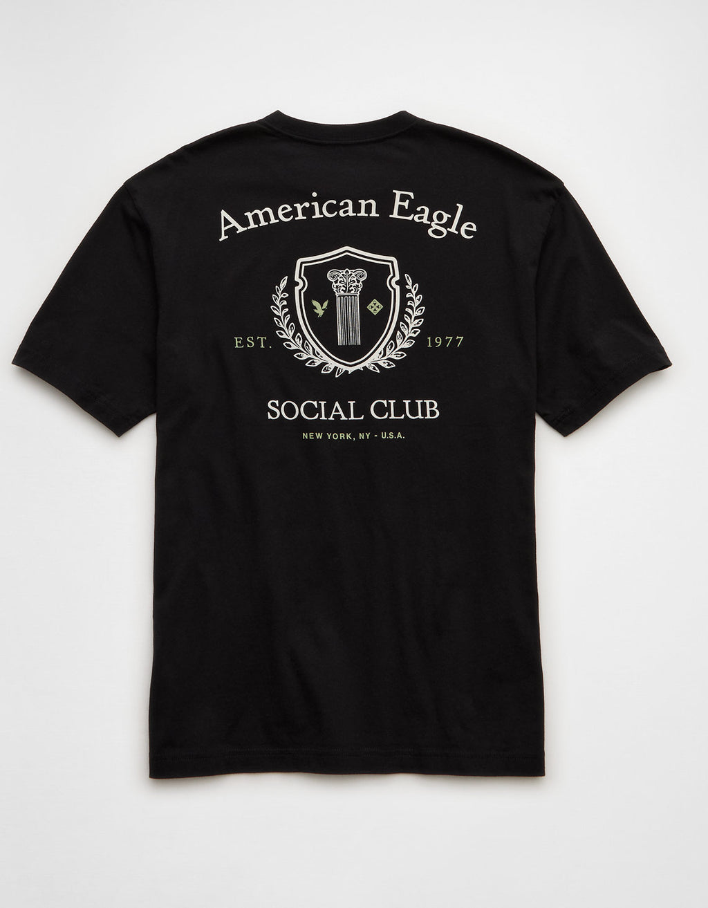 Camiseta Gráfica con Logo Ae - Negro 0181_5687_001_b